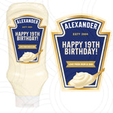 Mayonnaise Personalised Gifts For His And Hers Gifts Mayo Custom Label Unique Gifts Birthdays Custom Ketchup Bottle - Aglowgraphics