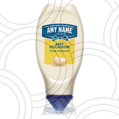 Custom Personalised Hellman's Mayonnaise Label Sticker Fun Label Birthdays Any Occasion - Aglowgraphics