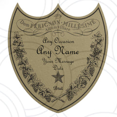 Customized Dom Champagne Label: Make your Dom Champagne bottle uniquely yours! Add the name, special occasion, date, and personal message you’d like featured on your label. Perfect for weddings, birthdays, and special gatherings — a stylish way to celebrate and make the moment unforgettable.