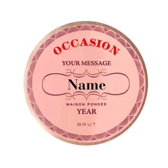 Luxury custom champagne label for Laurent-Perrier Cuvée Rosé — perfect for birthdays and celebrations