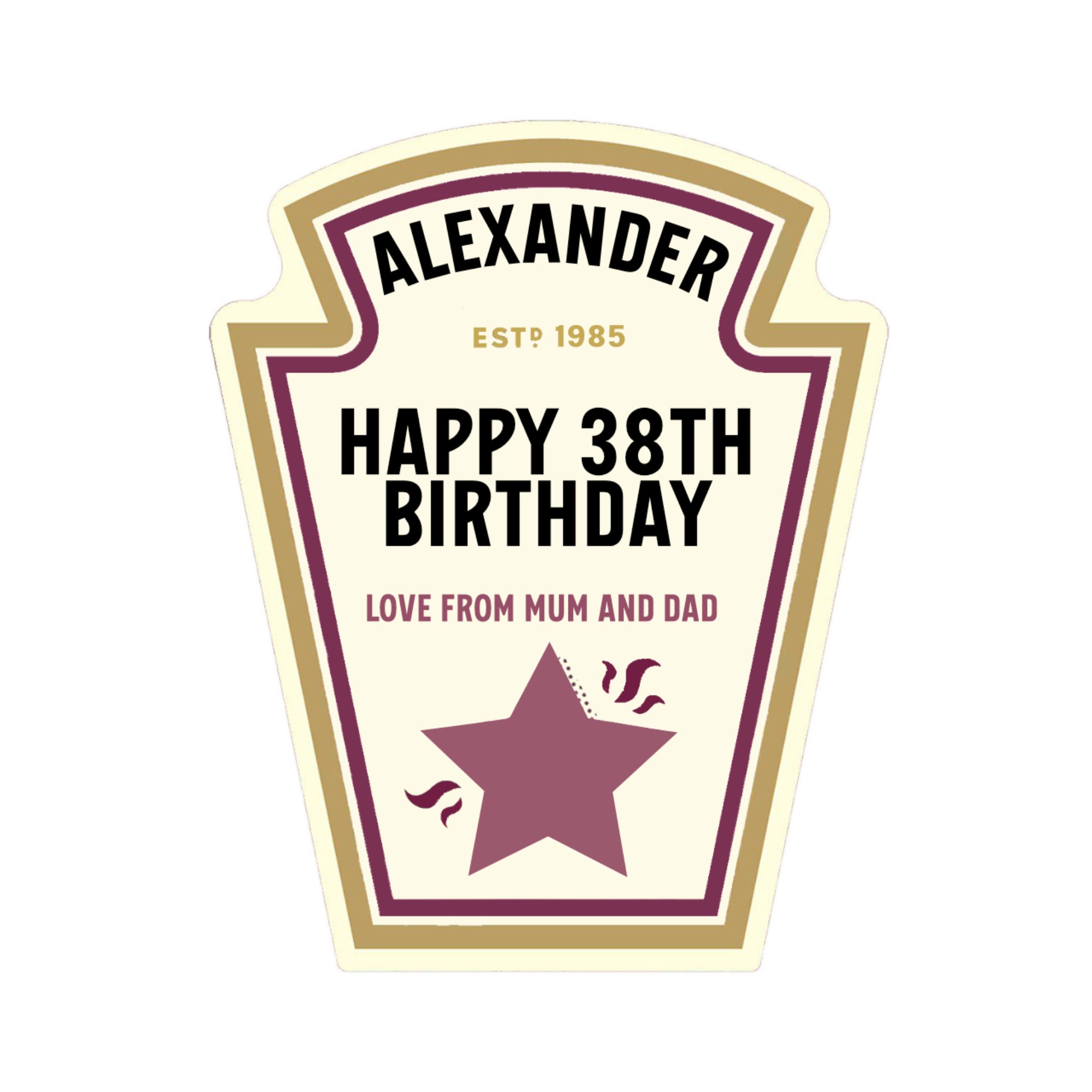 Custom Personalised BBQ Sauce Label Gifts For His And Hers Gifts Unique Gifts Birthdays Fun Gifts BBQ Label Customized Gifts - Aglowgraphics