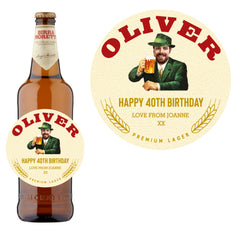 Custom Personalised Face Photo Birra Moretti Bottle With Name Label Happy Birthday For Any Occasion Sticker Unique Fun Gifts Party Wedding Beer Bottles - Aglowgraphics