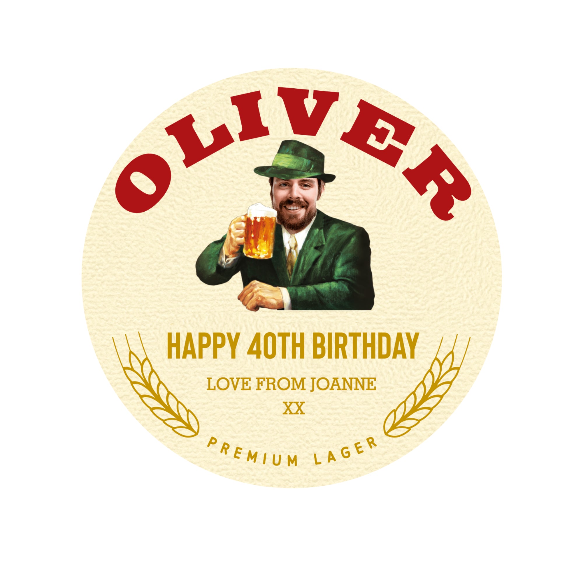 Custom Personalised Face Photo Birra Moretti Bottle With Name Label Happy Birthday For Any Occasion Sticker Unique Fun Gifts Party Wedding Beer Bottles - Aglowgraphics