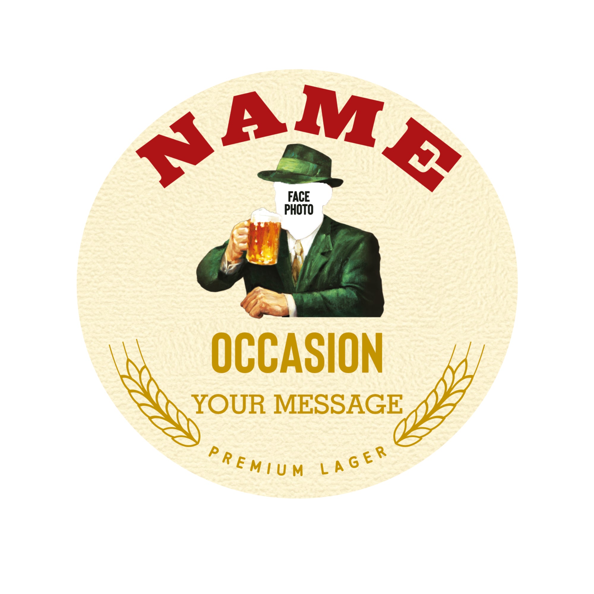 Custom Personalised Face Photo Birra Moretti Bottle With Name Label Happy Birthday For Any Occasion Sticker Unique Fun Gifts Party Wedding Beer Bottles - Aglowgraphics