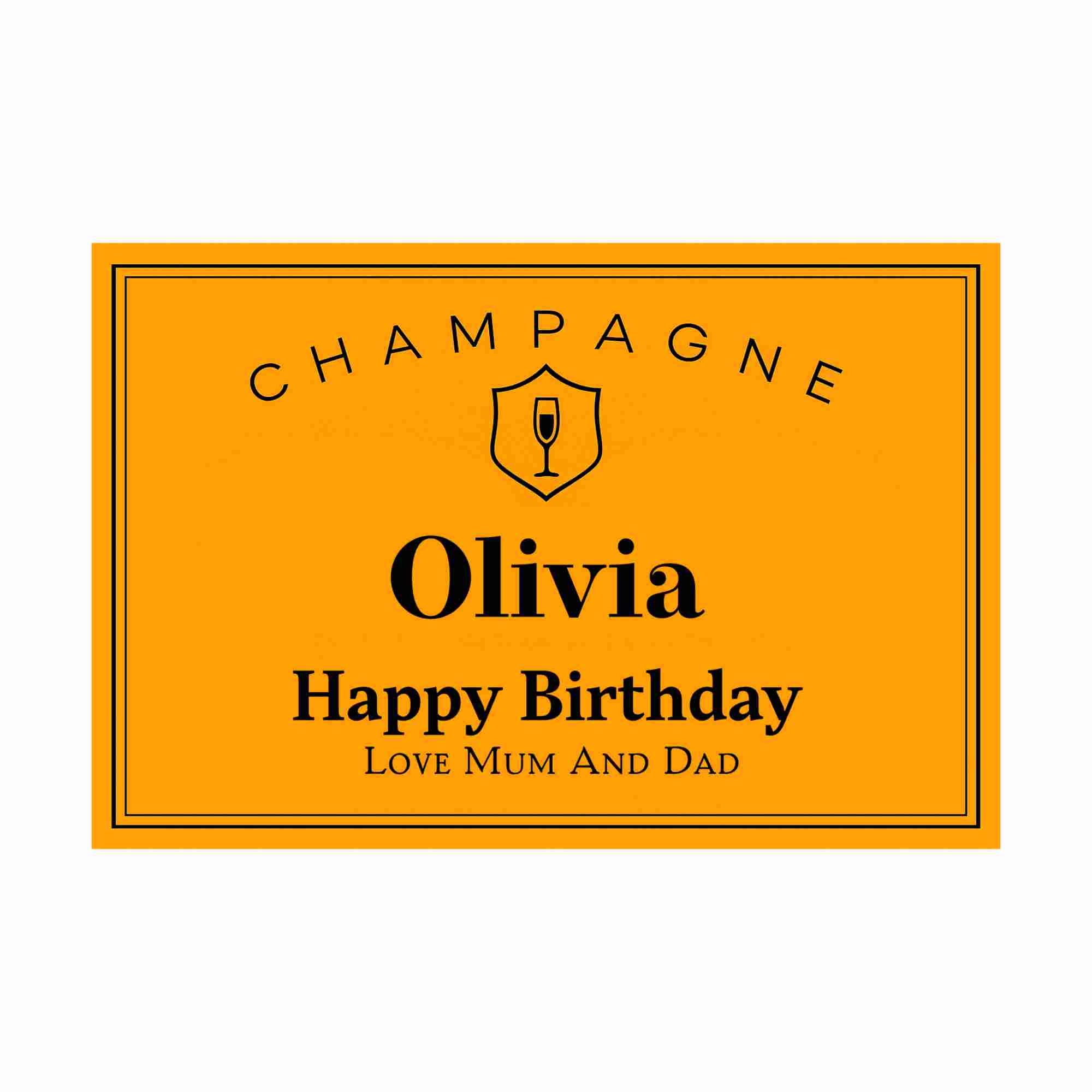 Customizable Veuve Clicquot label for weddings, birthdays, or special occasions