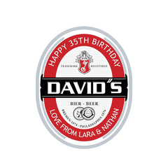 Beck’s personalised beer bottle label, fun custom gift sticker for parties and beer lovers