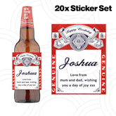 20x Custom Personalised Budweiser Beer Bottle Stickers With Name Label Happy Birthday For Any Occasion Sticker Unique Fun Gift Party Wedding Beer Bottles - Aglowgraphics. etsy personalised gifts