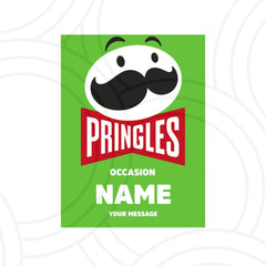 Custom Pringles can sticker personalised with name, sour cream flavour funny birthday party gift