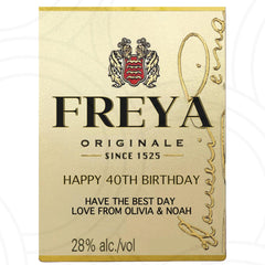 Disaronno personalised bottle label, custom name sticker for birthdays, celebrations and fun gifts