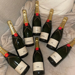 Custom Personalised Moët & Chandon Bottle Year Label Happy Birthday For Any Occasion Sticker Unique Fun Gifts Name Party Wedding - Aglowgraphics