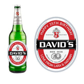 Personalised Beck’s beer bottle label with custom name, birthday party gift sticker for beer lovers