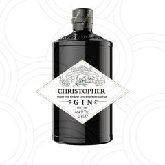Personalised Hendrick’s gin bottle label with custom name, unique birthday gift sticker for gin lovers