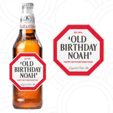 Personalised Old Speckled Hen beer bottle label with custom name, birthday party and celebration sticker