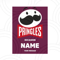 Personalised Pringles can label with custom name, BBQ flavour birthday gift sticker for parties