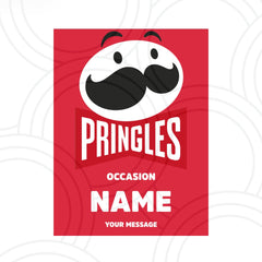 Personalised Pringles original flavour can label with custom name, unique birthday party gift sticker
