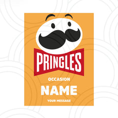 Personalised Pringles label paprika flavour, custom name snack gift sticker for birthdays and celebrations