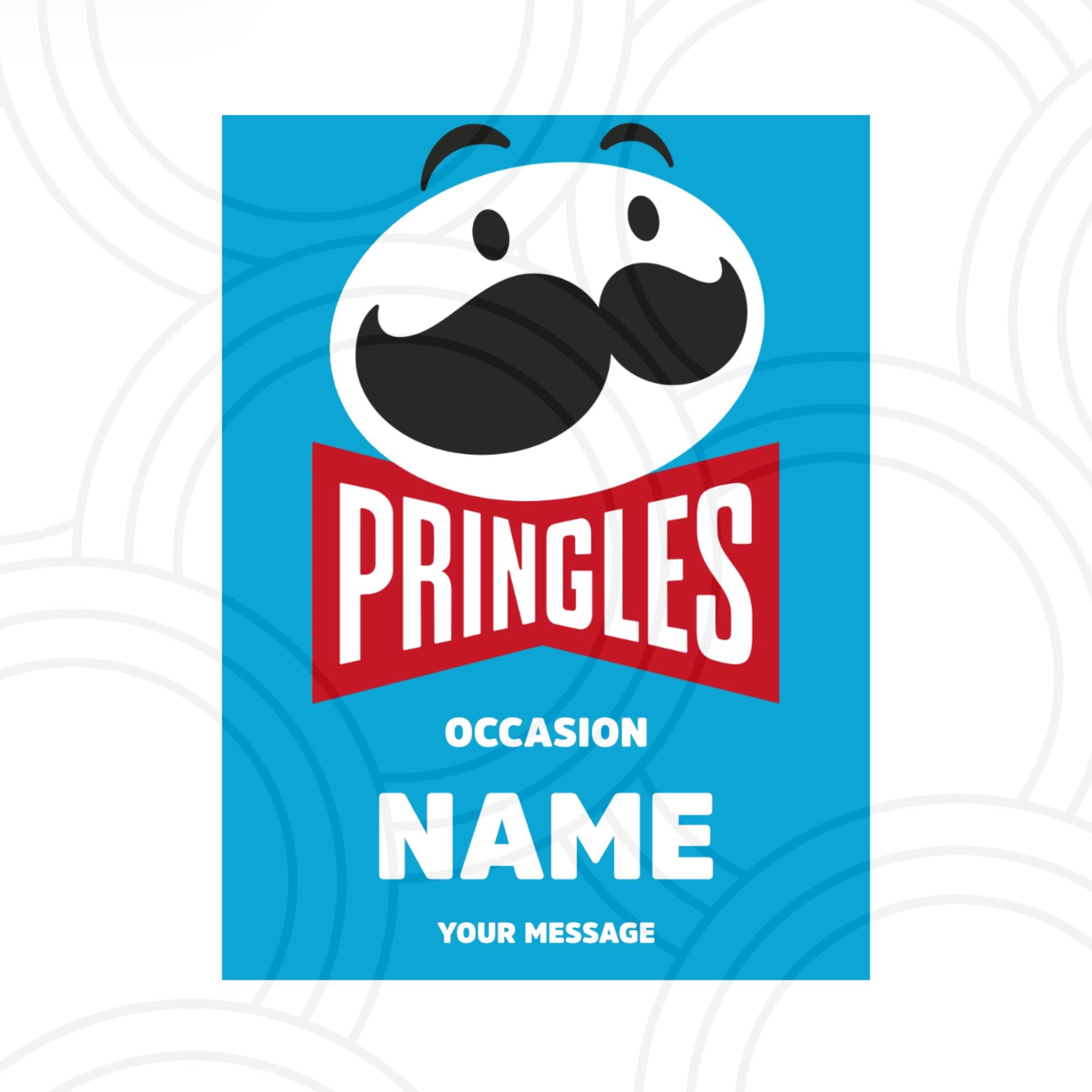 Pringles salt and vinegar personalised can label, custom name birthday gift and party sticker