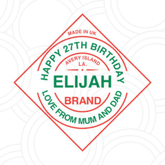 Personalised hot sauce bottle label for BBQs, custom Tabasco style sticker for food lovers and gifts