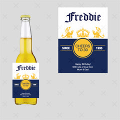 Personalised Corona Beer Bottle Label – Custom Celebration Sticker for Weddings, Birthdays & Events - Aglowgraphics