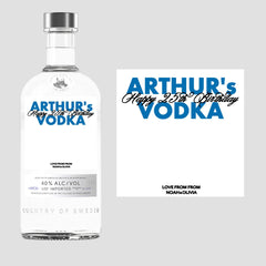 Custom Absolut Vodka Personalised Bottle Label Happy Birthday For Any Occasion Sticker Unique Fun Gifts Name - Aglowgraphics