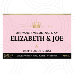 Custom Personalised Moët & Chandon Rosé Impérial Bottle Year Label Happy Birthday For Any Occasion Sticker Unique Fun Gifts Name Party Wedding