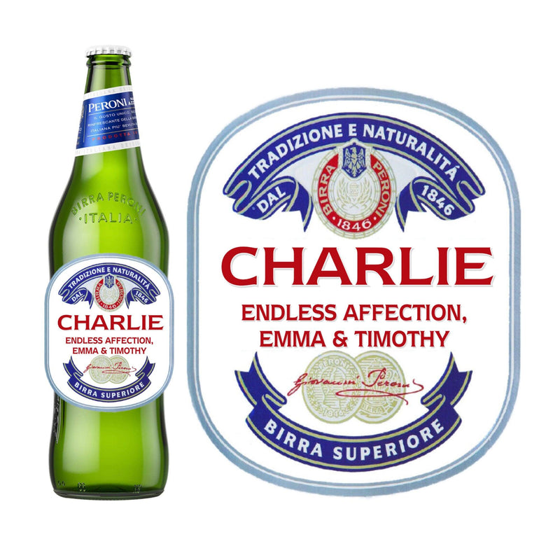 Custom Personalised Peroni Beer Bottle With Name Label Happy Birthday For Any Occasion Sticker Unique Fun Gifts Party Wedding Beer Bottles