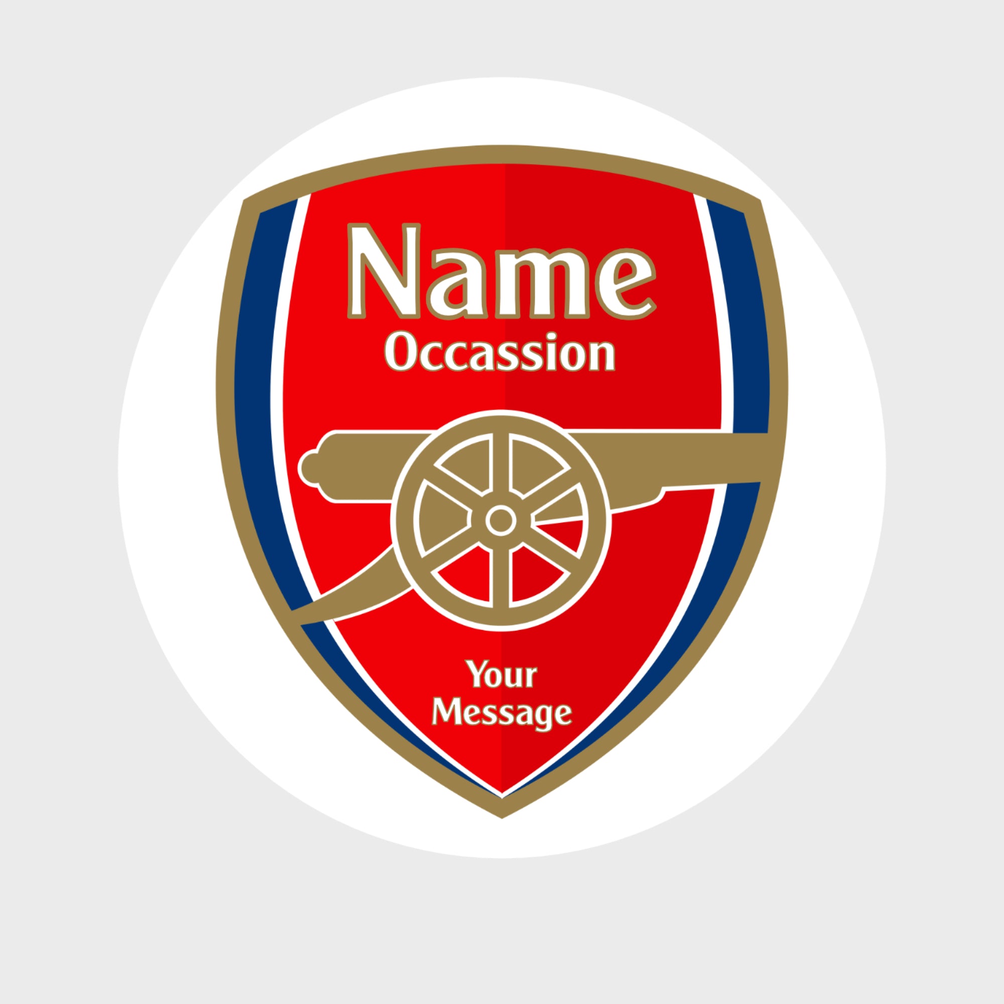 14x Custom Personalised Arsenal F.C. Football Stickers with Name – Birthday Gift, Party, Wedding & Celebration Stickers - Aglowgraphics