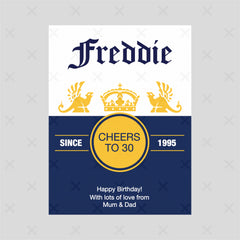Personalised Corona Beer Bottle Label – Custom Celebration Sticker for Weddings, Birthdays & Events - Aglowgraphics