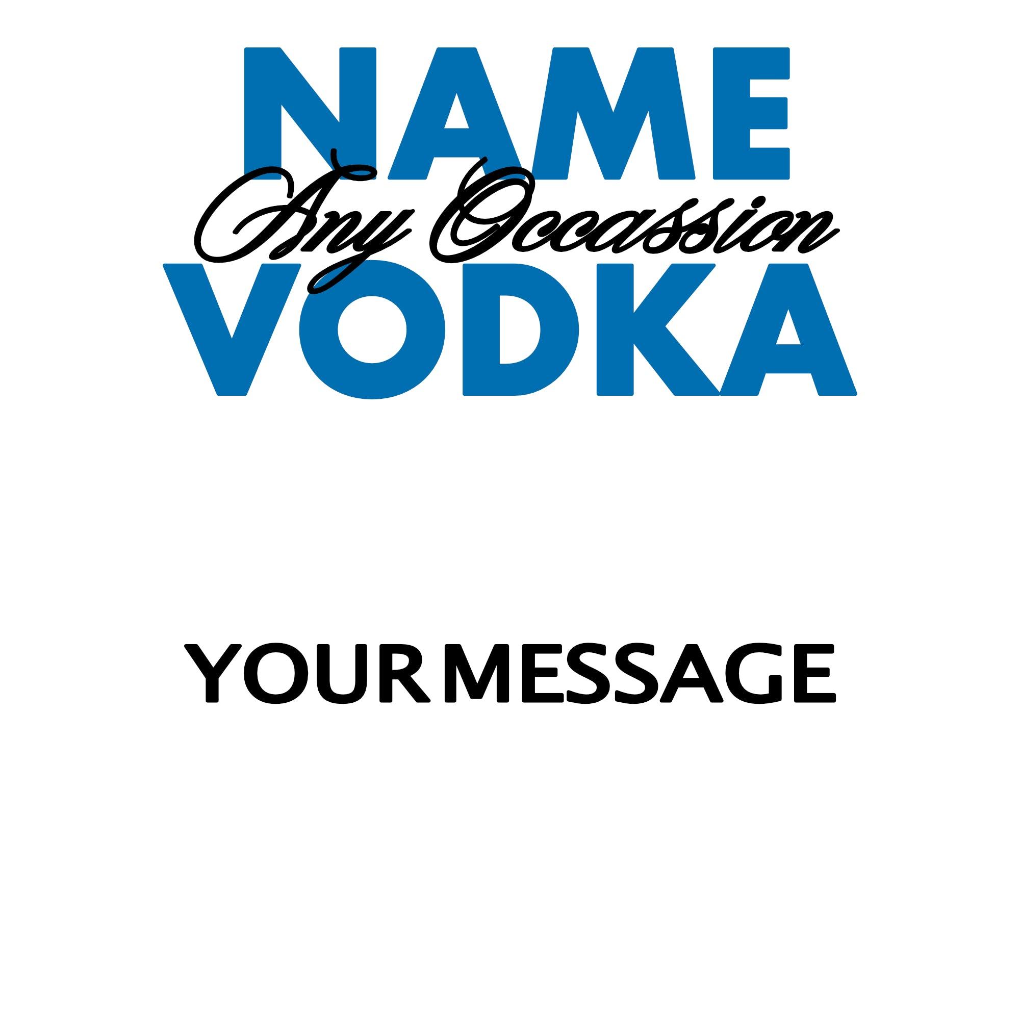 Custom Absolut vodka bottle sticker personalised with name, unique party gift label for special occasions