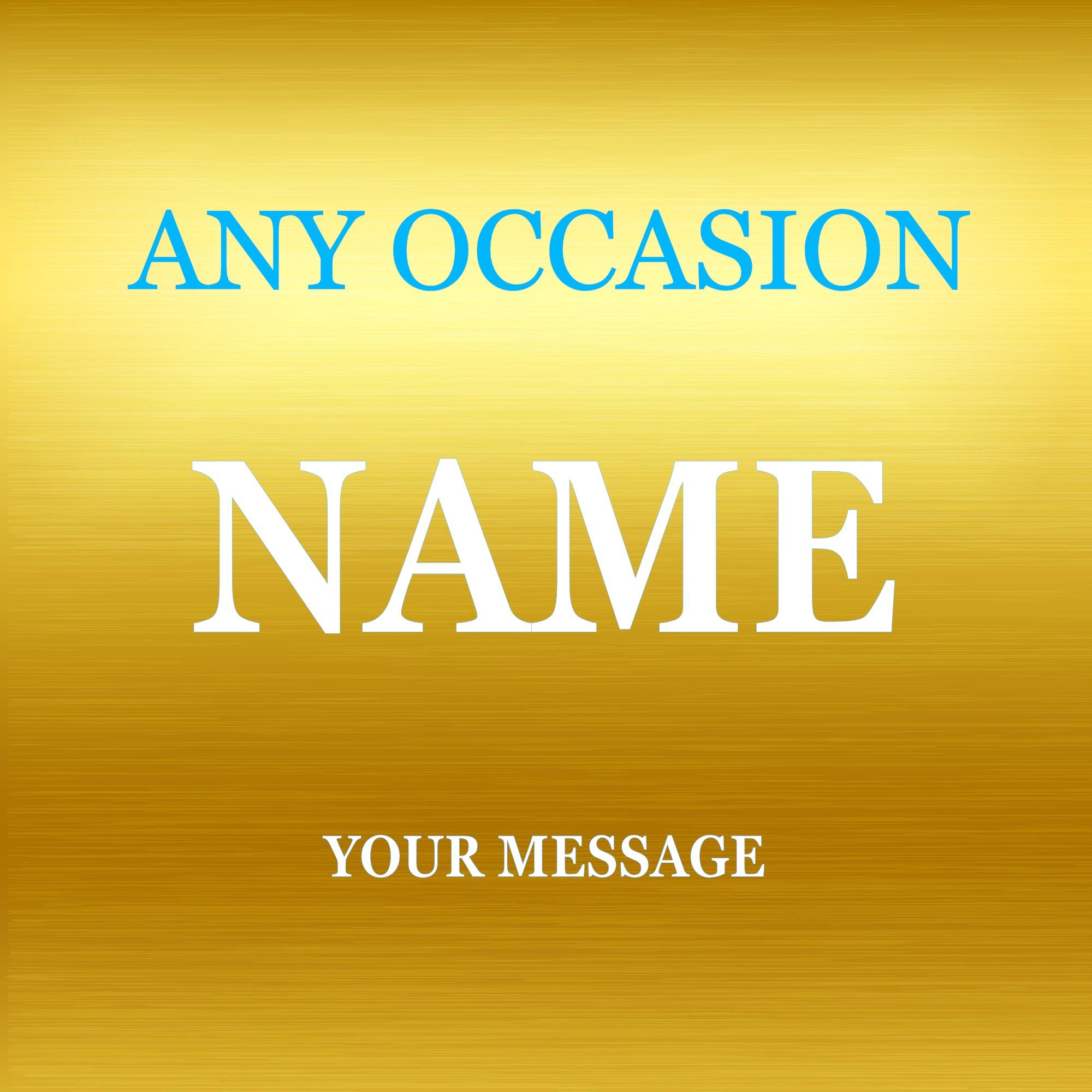 Custom AU vodka bottle sticker personalised with name, blue raspberry celebration label for parties