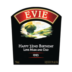Custom Baileys Irish Cream label sticker personalised for weddings, anniversaries and special occasions