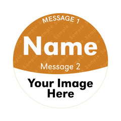 Custom photo lip balm sticker label for best friends, personalised name and message design.