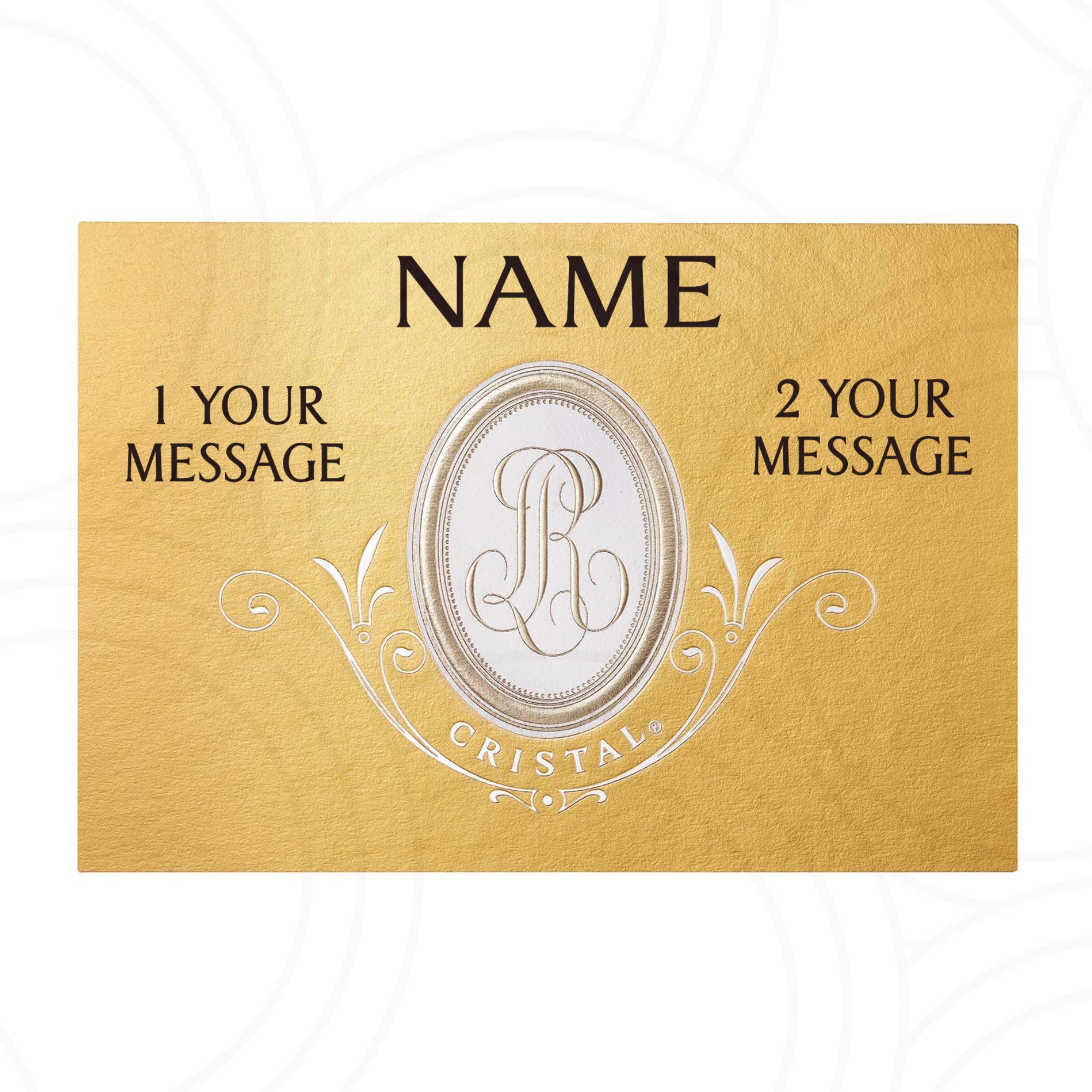 Custom Personalised Cristal  Louis Roederer Champagne Bottle Year Label Happy Birthday For Any Occasion Sticker Unique Fun Gifts Name Party Wedding - Aglowgraphics