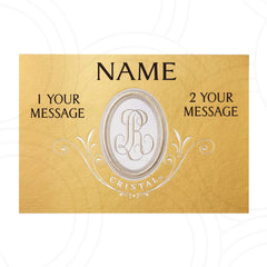 Custom Personalised Cristal  Louis Roederer Champagne Bottle Year Label Happy Birthday For Any Occasion Sticker Unique Fun Gifts Name Party Wedding - Aglowgraphics