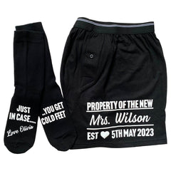 Boxers And Socks Groom Personalised Customized Boxers Briefs For Men Funny