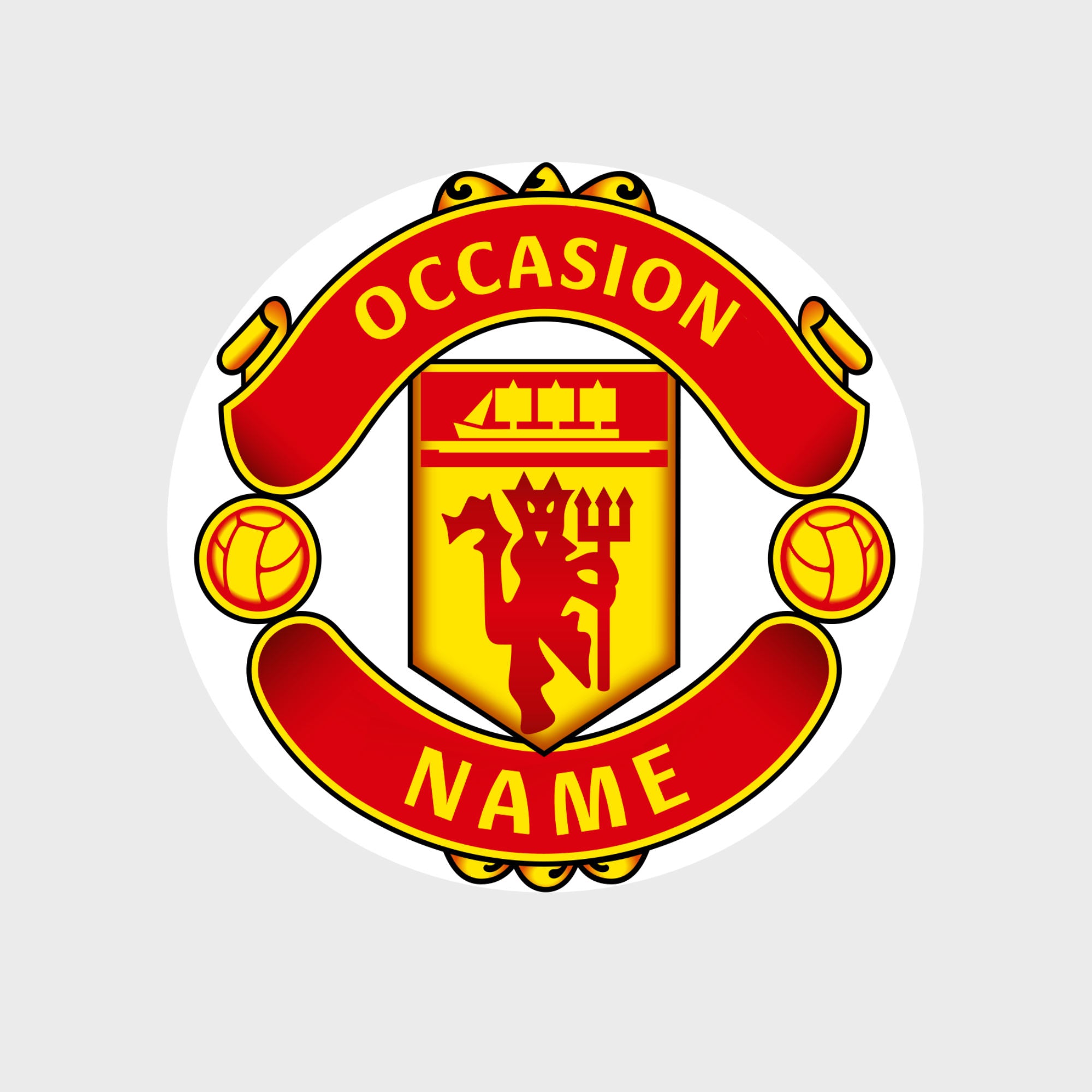 personalised football party stickers manchester united fan gifts uk