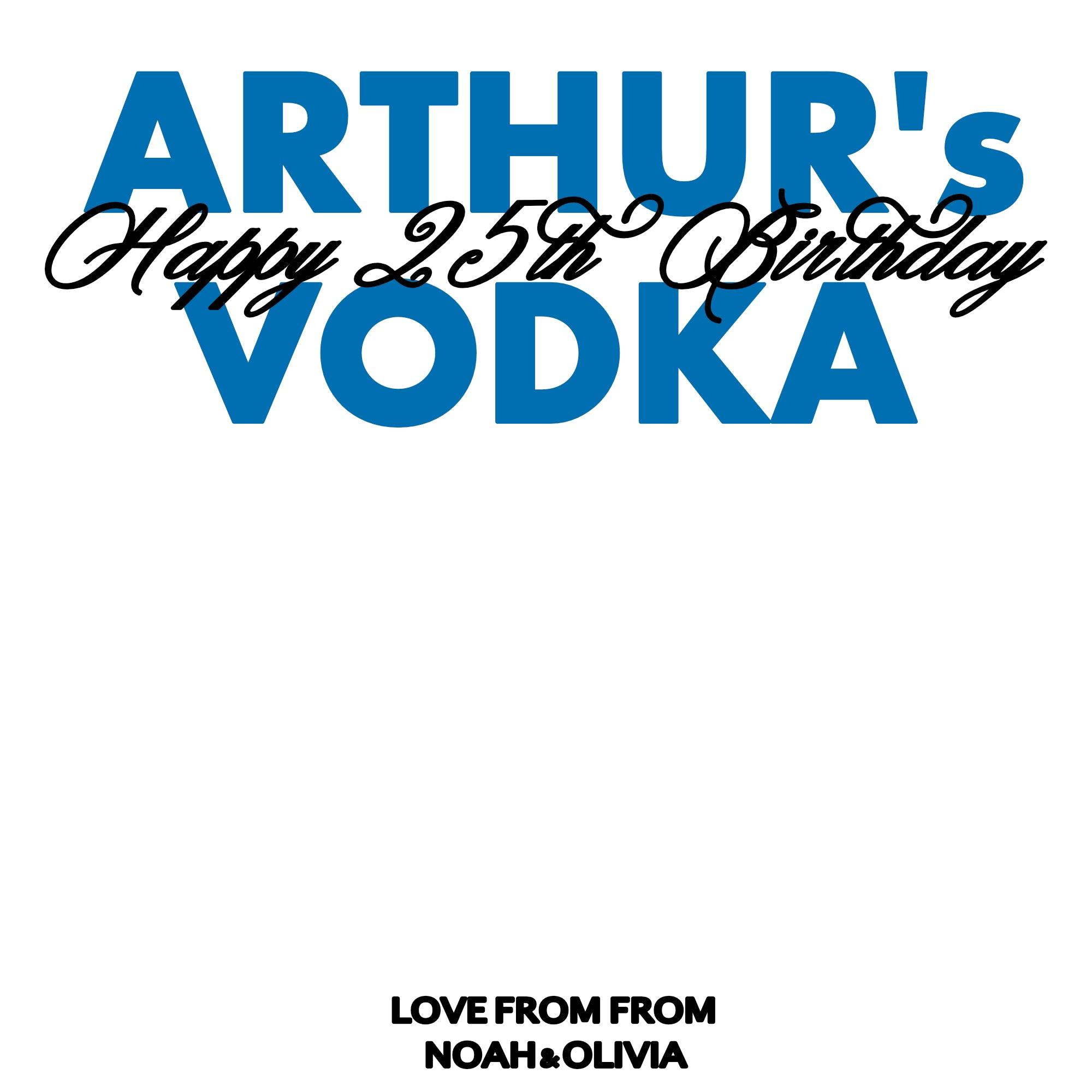 Absolut vodka personalised bottle label, custom name sticker for birthdays, parties and fun celebration gifts