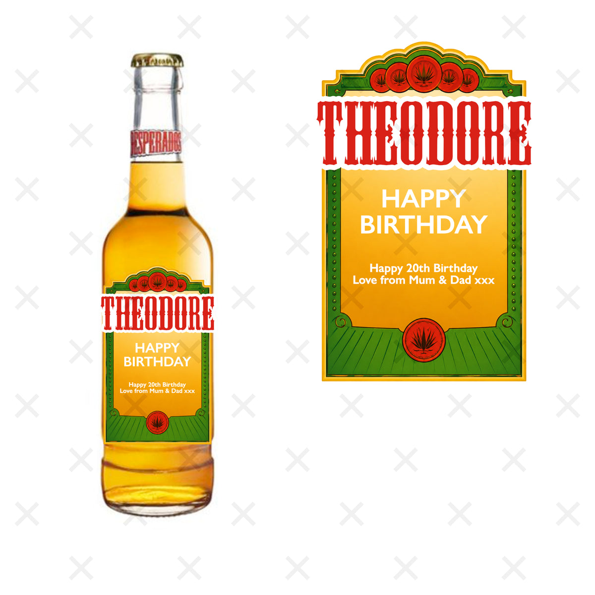 Personalised Desperados Beer Bottle Label – Custom Name Birthday, BBQ & Party Gift Sticker - Aglowgraphics