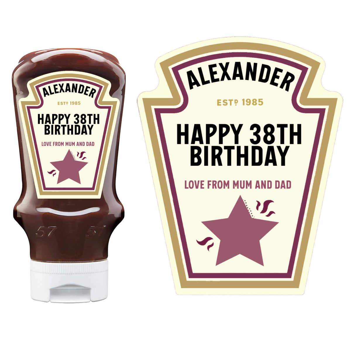 Custom Personalised BBQ Sauce Label Gifts For His And Hers Gifts Unique Gifts Birthdays Fun Gifts BBQ Label Customized Gifts - Aglowgraphics